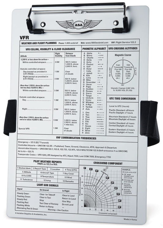 VFR Kneeboard, Aluminum - ASA
