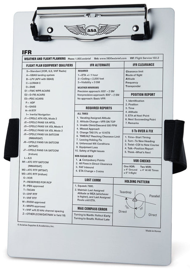 IFR Kneeboard, Aluminum - ASA