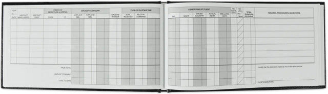 The Standard® Pilot Log (Black), 68 pages, ASA