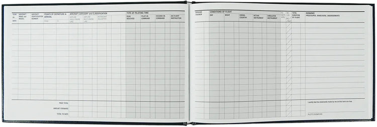 The Standard® Pilot Log (Blue), 110 pages, ASA