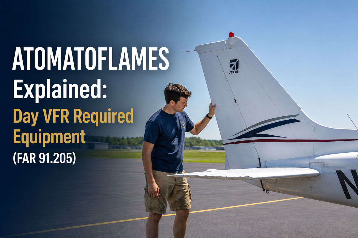 ATOMATOFLAMES Explained: Day VFR Required Equipment (FAR 91.205)