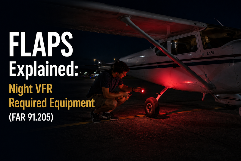 FLAPS Explained: Night VFR Required Equipment (FAR 91.205)