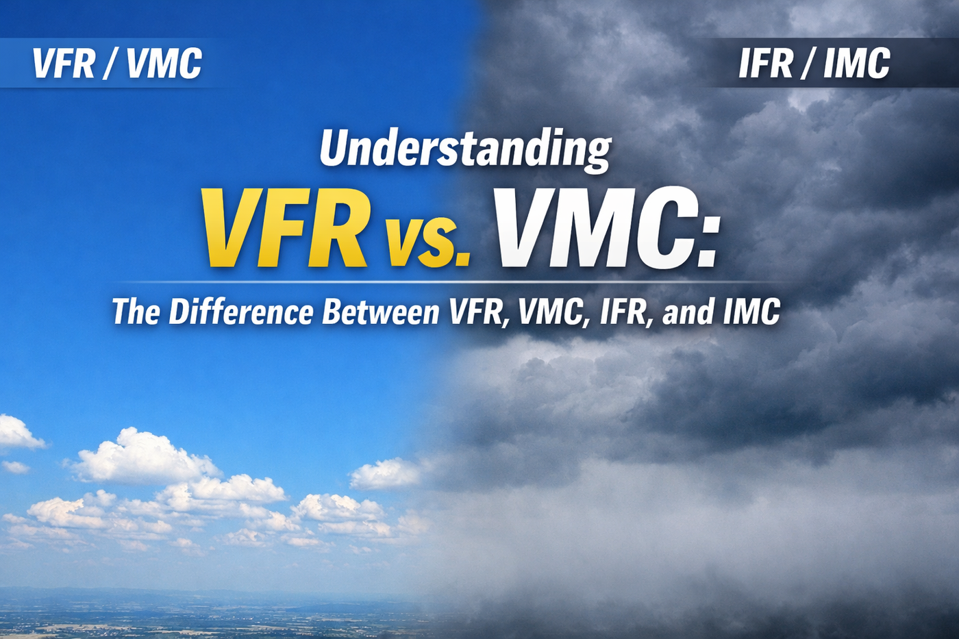 Understanding VFR vs. VMC: The Difference Between VFR, VMC, IFR, and IMC