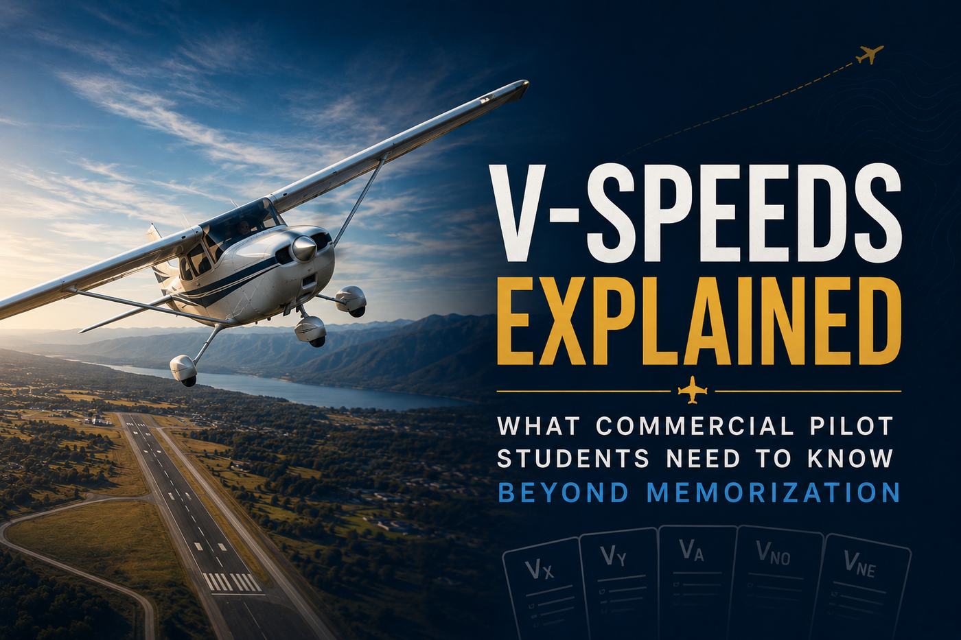 V-Speeds Explained: What Commercial Pilot Students Need to Know Beyond Memorization