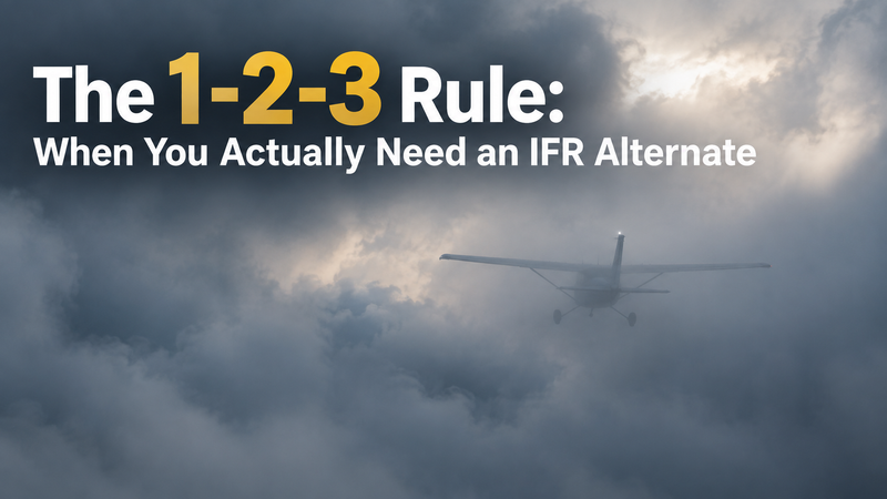 The 1-2-3 Rule: When You Actually Need an IFR Alternate