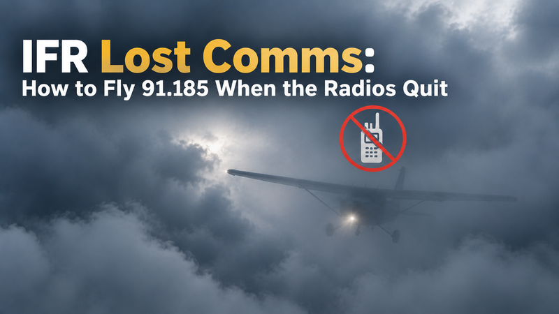 IFR Lost Comms: How to Fly 91.185 When the Radios Quit