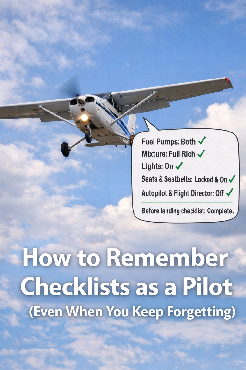 How to Remember Checklists as a Pilot (Even When You Keep Forgetting ...