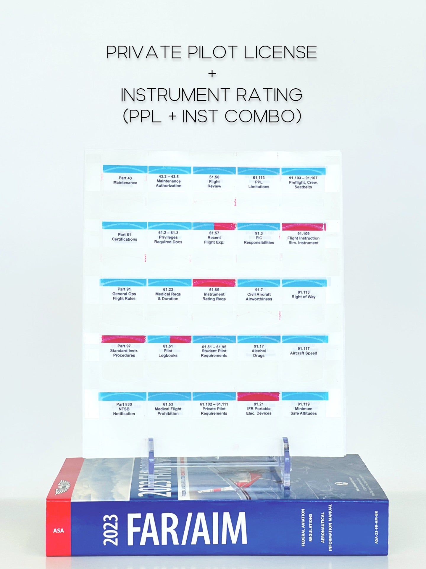 Private + Instrument Combo DIY FAR/AIM Tabs 2024 Northstar Aviation