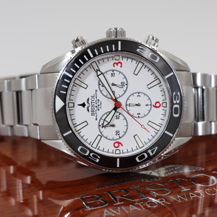 Space Shuttle Atlantis Tribute - Stainless Steel, White Dial