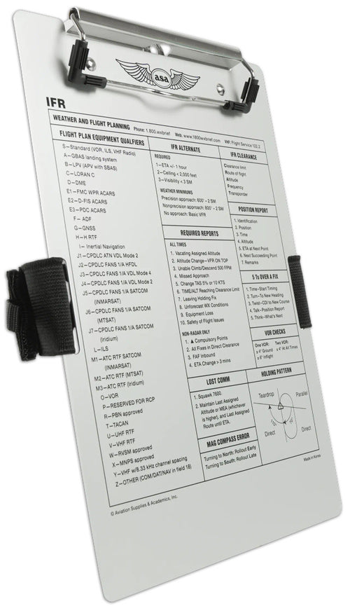 ifr kneeboard, aluminum - asa