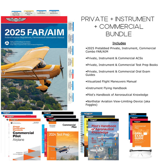 Private, Instrument, Commercial Bundle (for Accelerated Pilot Training Programs)