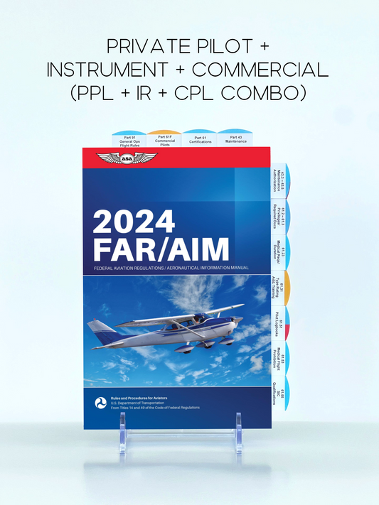 Private + Instrument + Commercial - 2024 ASA Pre-Tabbed FAR/AIM