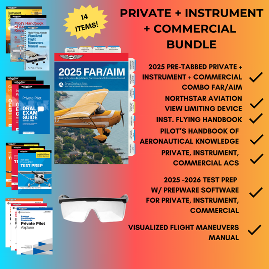 Private, Instrument, Commercial Bundle (for Accelerated Pilot Training Programs)