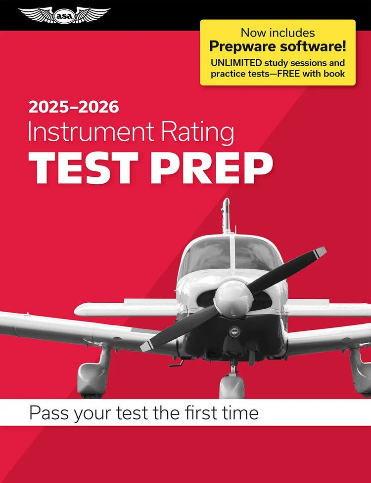 2025-2026 Instrument Rating Test Prep (Softcover) With Prepware Software by ASA