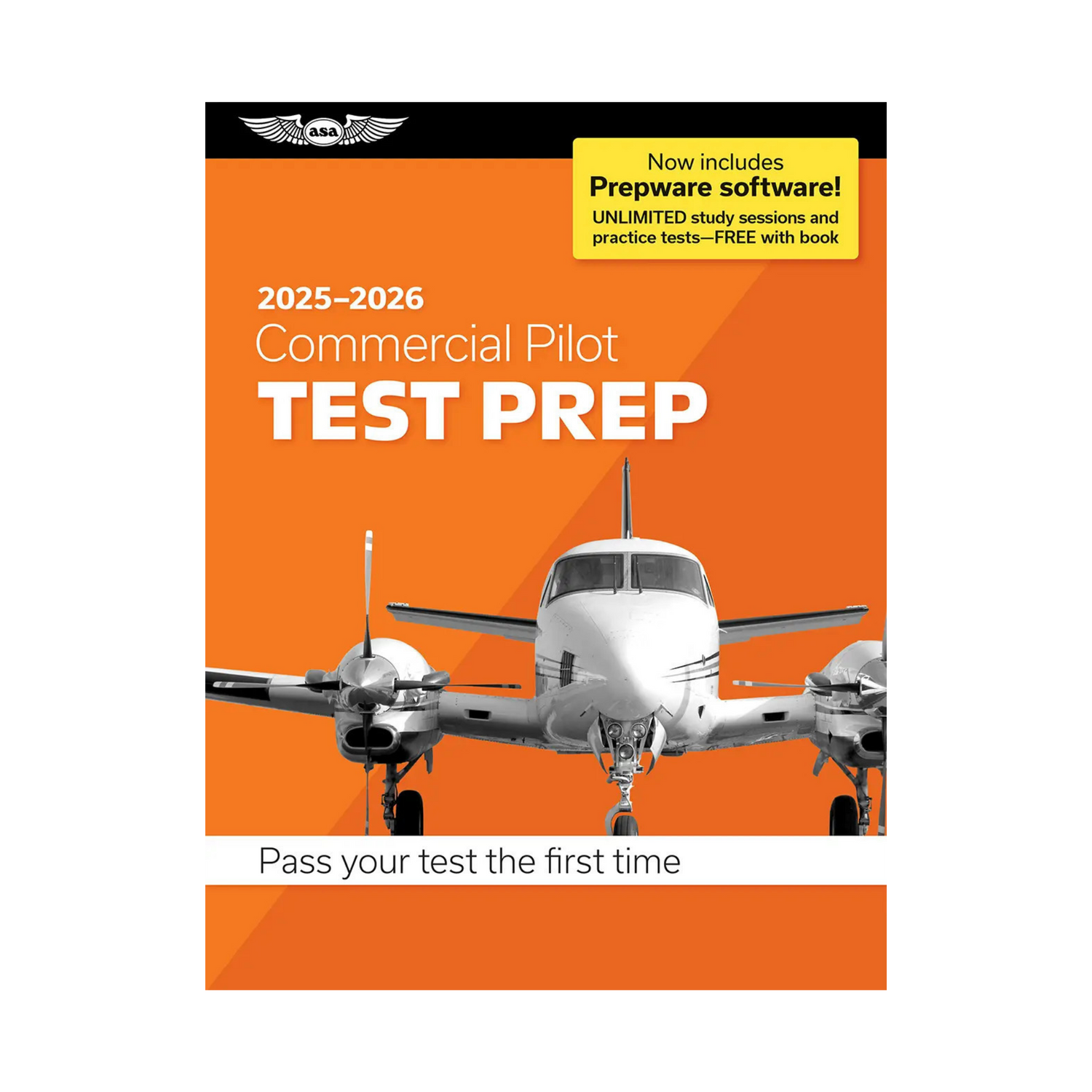 2025-2026 Commercial Pilot Test Prep (Softcover) With Prepware Software by ASA